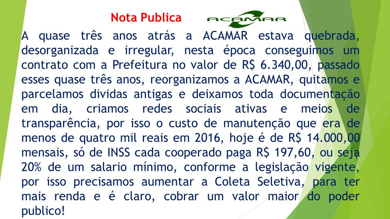 Nota Oficial