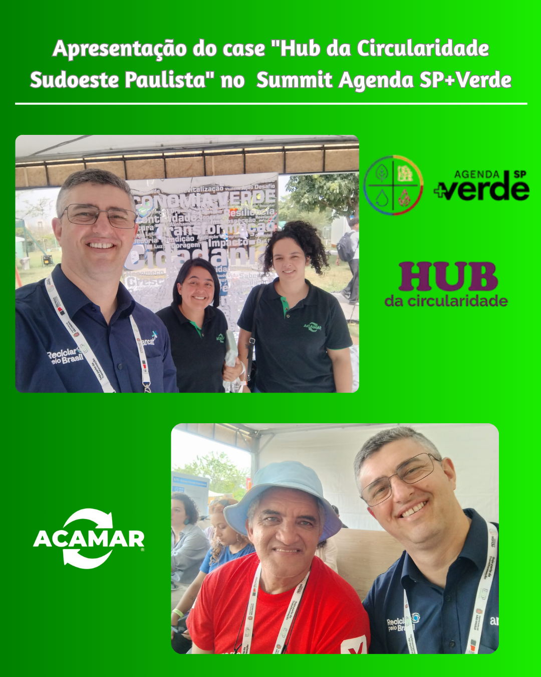 Apresentação da case  “Hub da Circularidade Sudoeste Paulista” durante o evento Summit Agenda SP+Verde