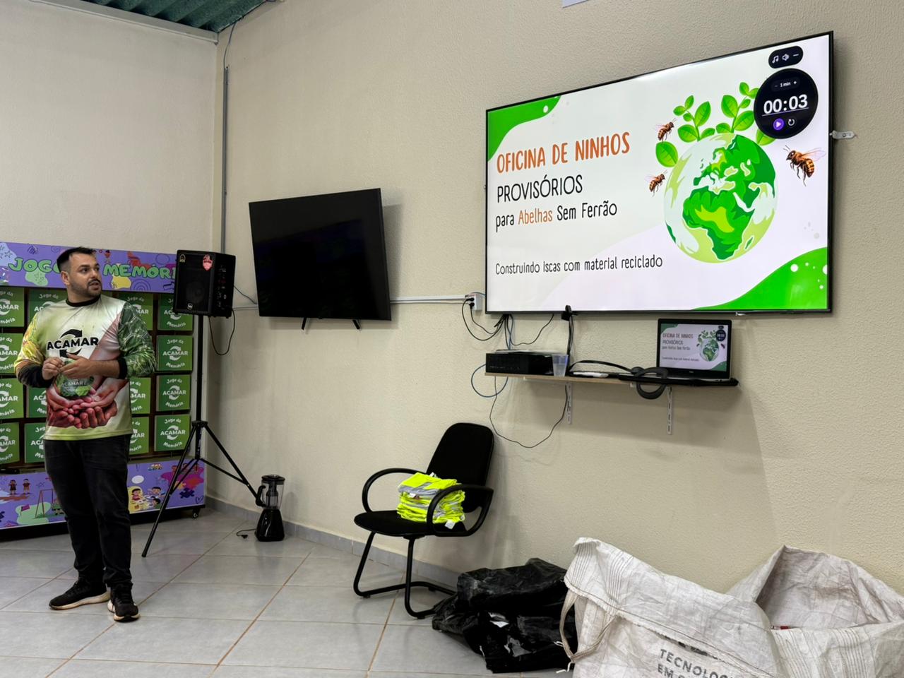Oficina de Ninhos Provisórios para Abelhas Sem Ferrão — manhã de aprendizado e união